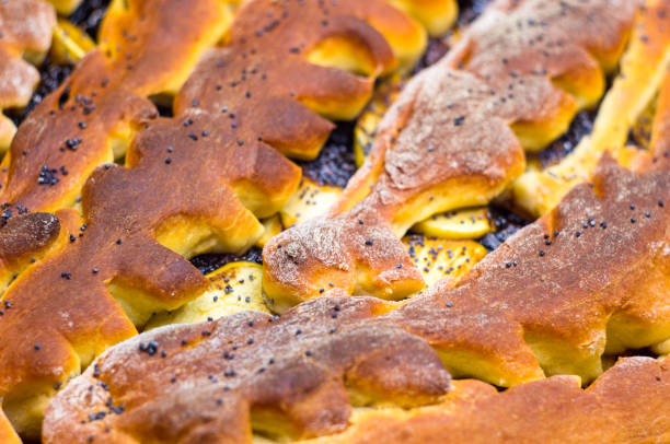 istock baked homemade rustic pie with apples, poppy seeds and jam 899673528