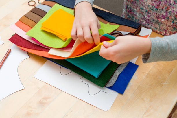 Choosing the Right Color of Felt Fabric stock photo