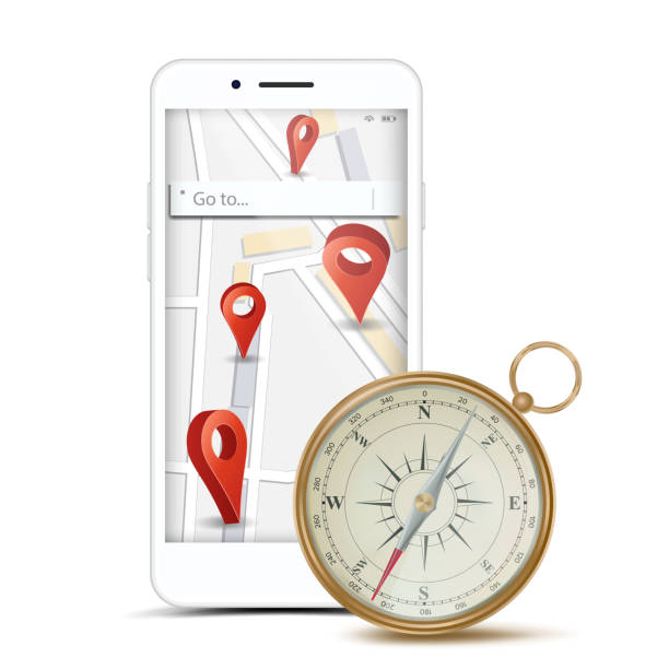 istock GPS App Concept Vector. Navigation, Travel, Tourism, Location Route Planning. Web Travel Or Taxi Service App Business Transportation. Isolated Illustration 899673932