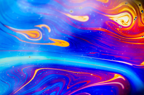 istock Beautiful psychedelic abstraction formed by light on the surface of a soap bubble 899673954