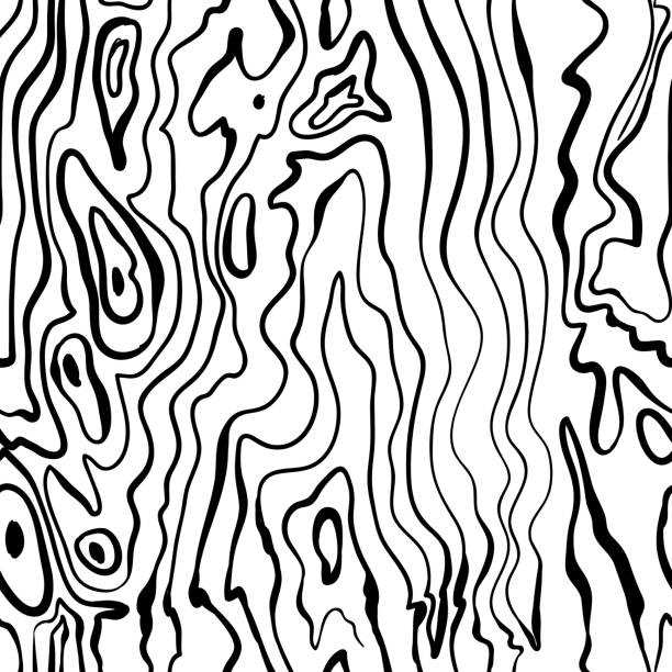 나무 원활한 패턴 질감 손으로 그린된 그린된 벡터 - 나무 껍질 stock illustrations