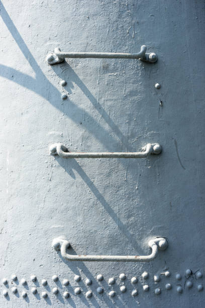 open hatch between the compartments of the submarine close-up