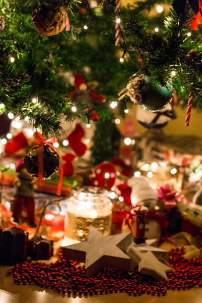 istock Illuminated Christmas display beneath the Christmas tree 899682822