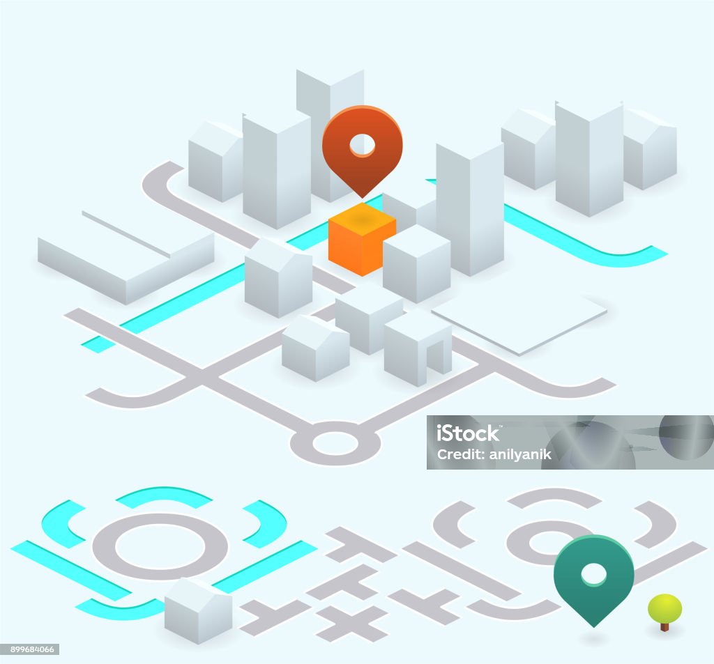 isometric map kit - 26.56 degrees City stock vector