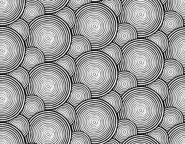 Seamless engraving pattern vector art illustration