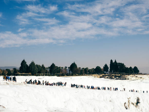 istock Travertine pools at ancient Hierapolis  in Pamukkale , Denizli 899691460
