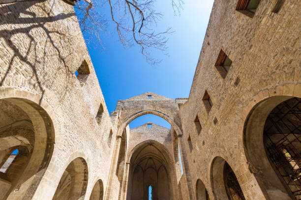 Santa Maria dello Spasimo roofless church in Palermo, Italy stock photo