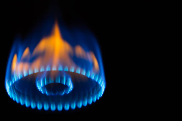 istock Burning gas burner in the darkness 899701304