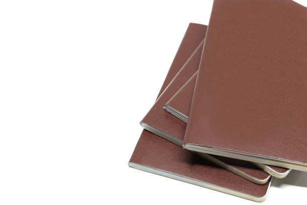 istock Brown Leather notebooks closeup detail 899701412