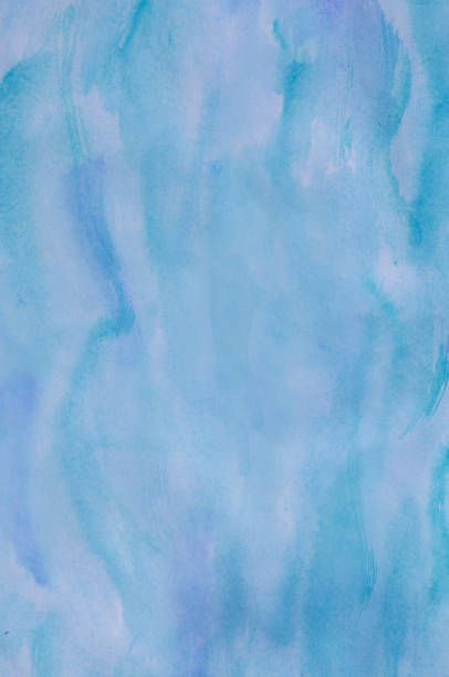 istock Blue watercolor color painted background texture 899711414