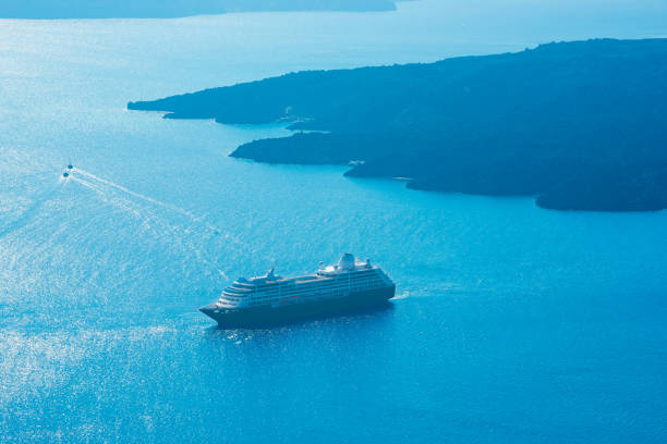 istock Cruise ship seen from Santorini island, Greece 899712350