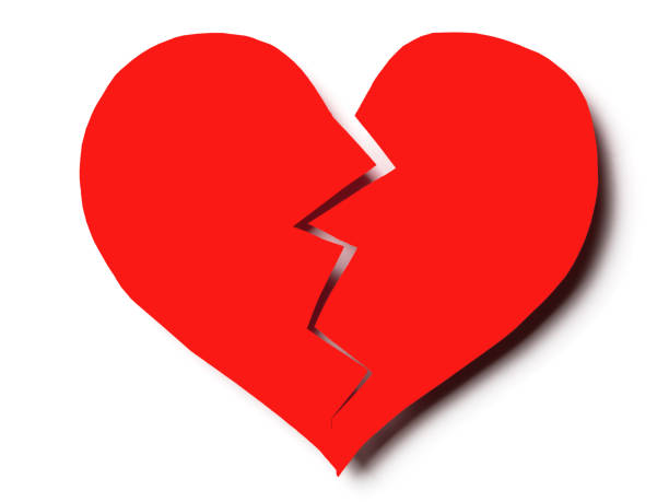 istock Broken heart isolated on white background with copy space. Cut out 899715056