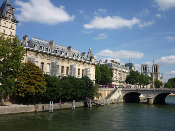 istock Notre Dame Cathedral, River Seine and Pont Saint-Michel 899720376
