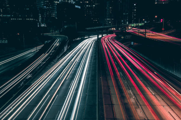istock Modern city lights with long exposure 899723638