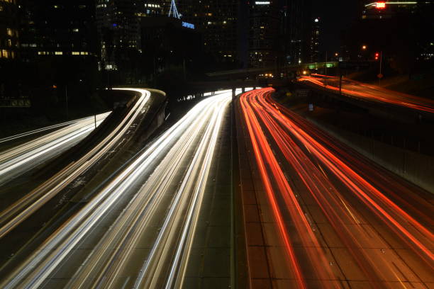 istock Modern city lights with long exposure 899723648