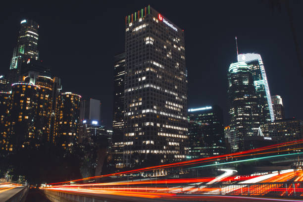 istock Modern city lights with long exposure 899723696