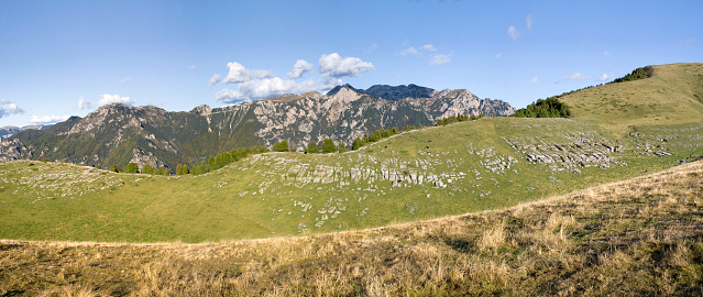 Mountain Landscape. Lessini and Carega Mountain, Verona, Italy.