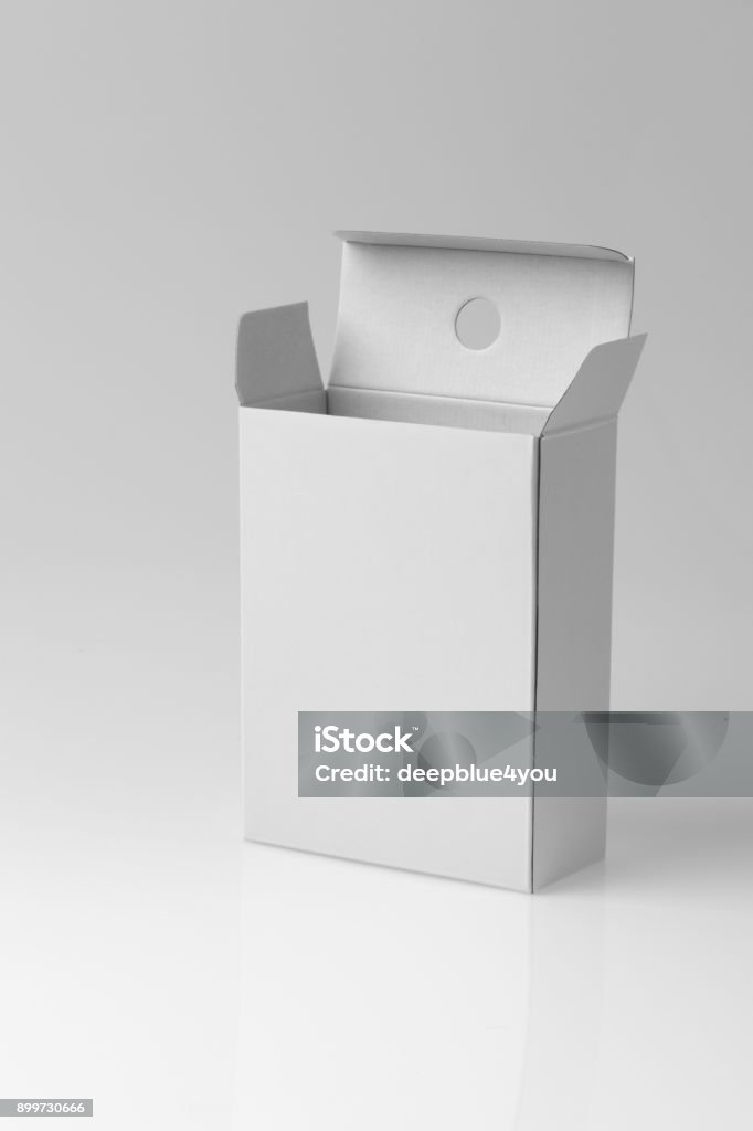 Sorry Empty Box Small Opened Empty Box On White Gray Background Stock Photo - Download ...