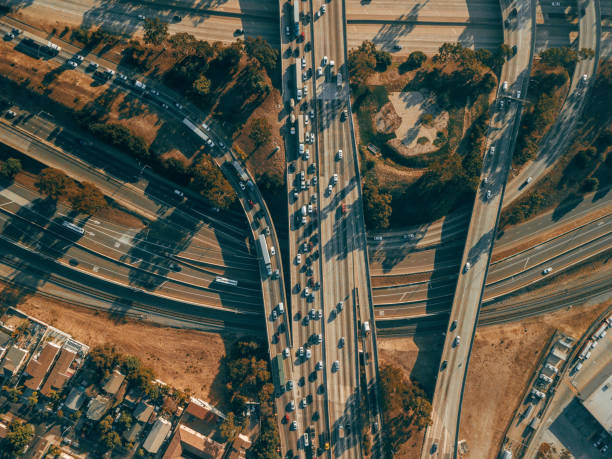 istock Aerial View of Freeway Junction 899731546