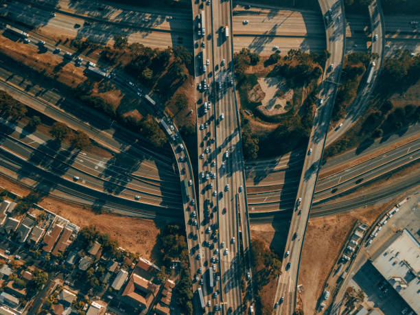 istock Aerial View of Freeway Junction 899731554