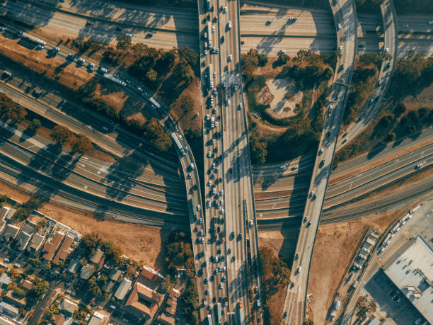 istock Aerial View of Freeway Junction 899731562