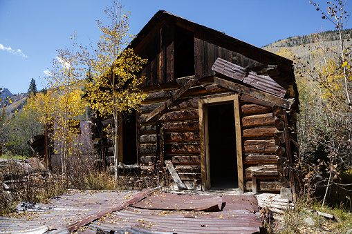 Autumn Scenery in the Rocky Mountains of Colorado - Ironton Ghost Town