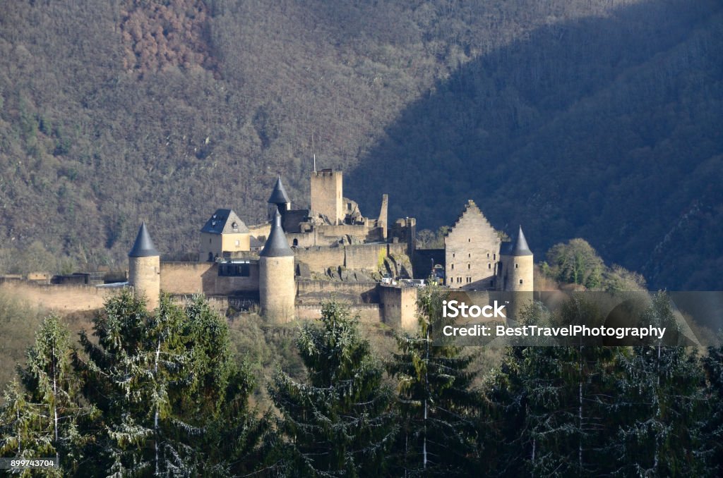 Castle of Bourscheid Christmas Stock Photo