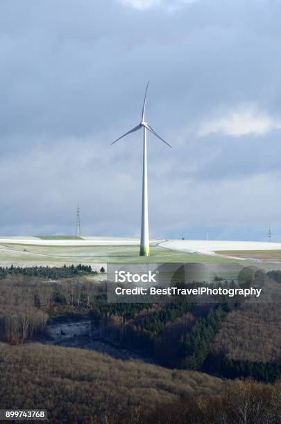 Windmill In Bourscheid Stock Photo - Download Image Now - Windmill, Luxembourg - Paris, Christmas