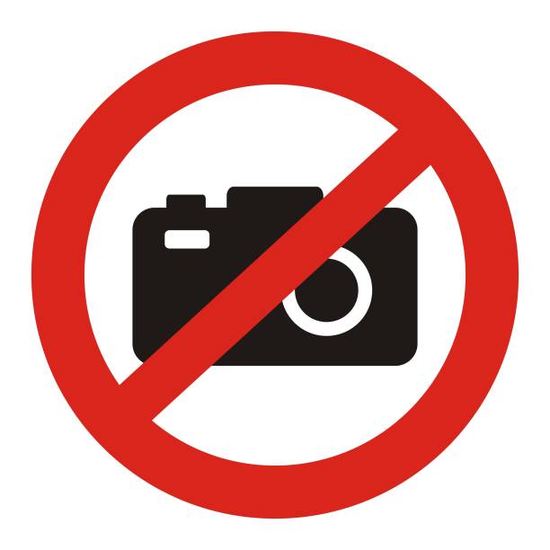 istock Disabling photography, sign for prohibited photography 899747840