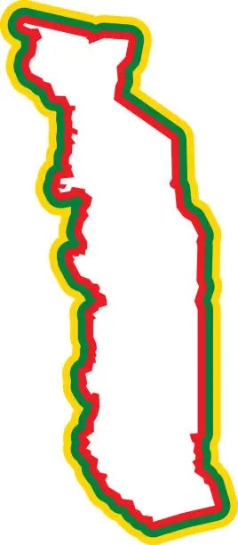 Vector illustration of Togo Outline