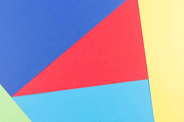 istock Color papers geometry flat composition background with yellow, green, red and blue tones 899751736