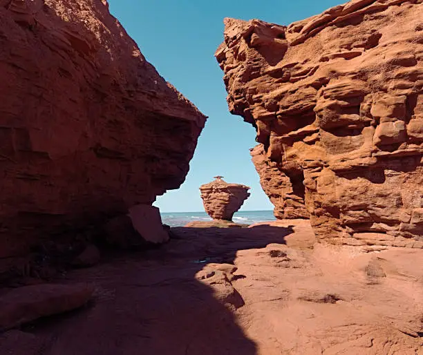 Photo of Red Flower Pot on Prince Edward Island