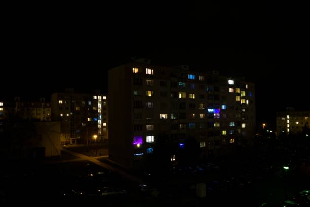 istock View to the night town. 899757068