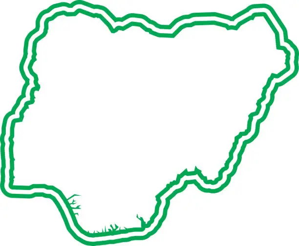 Vector illustration of Nigeria Outline