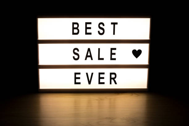 istock Best sale ever light box sign board 899767942