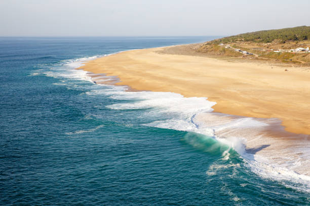 istock sandy beach of the ocean, side view. 899773574