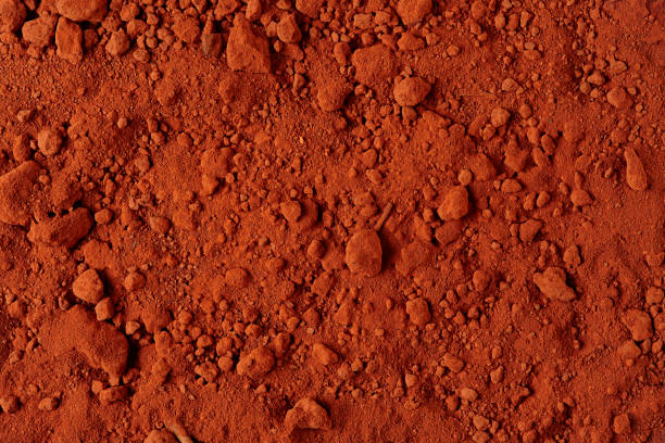 istock Ground Texture. Top View of a Red Soil Surface. 899773882