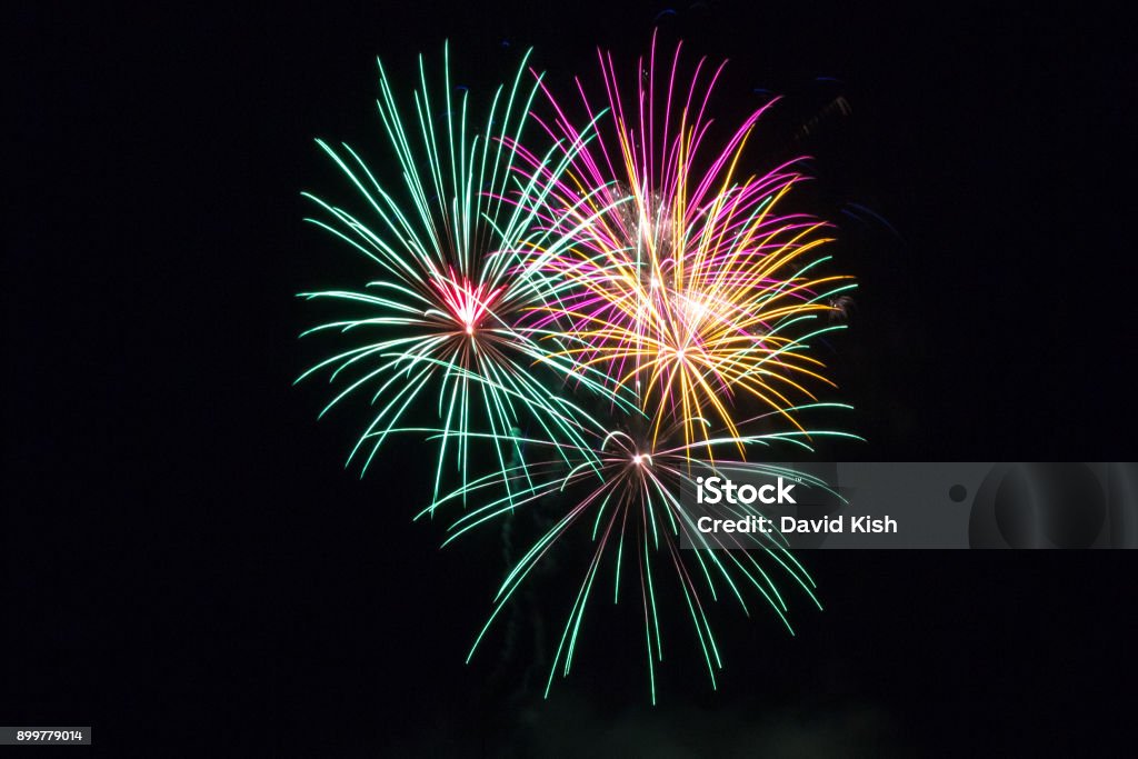 Fireworks Fireworks from the display in Avon, Colorado Avon - Colorado Stock Photo