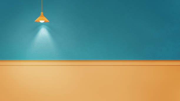 istock 3d rendering illustration of blue yellow room 899780166
