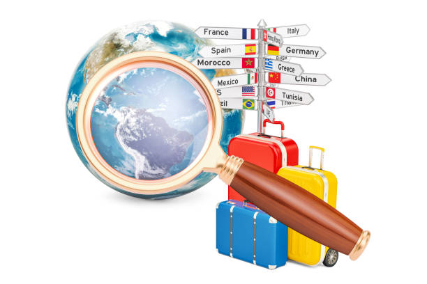 istock Global search travel concept, 3D rendering 899783286
