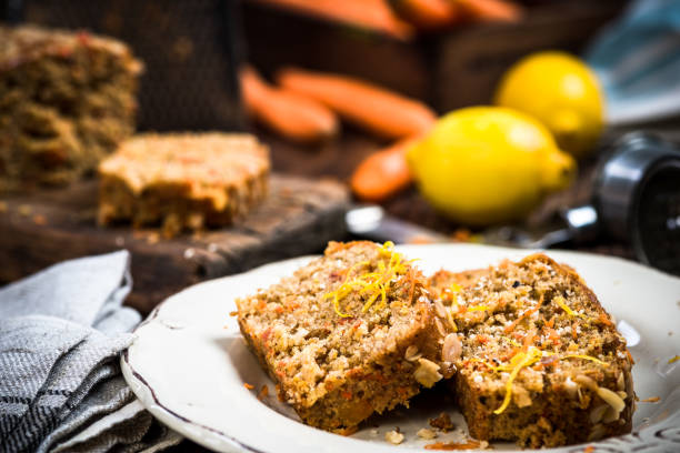 istock Slices of carrot cake served for Easter celebration 899783992