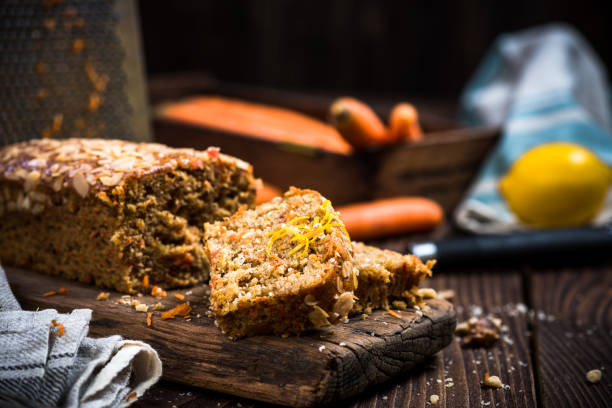 istock Slices of carrot cake served for Easter celebration 899784090