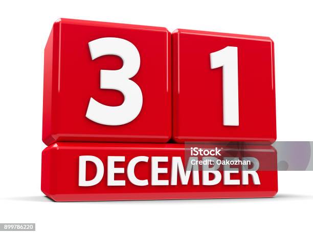 Cubi 31 Dicembre - Fotografie stock e altre immagini di Dicembre - Dicembre, Numero 31, Scadenza