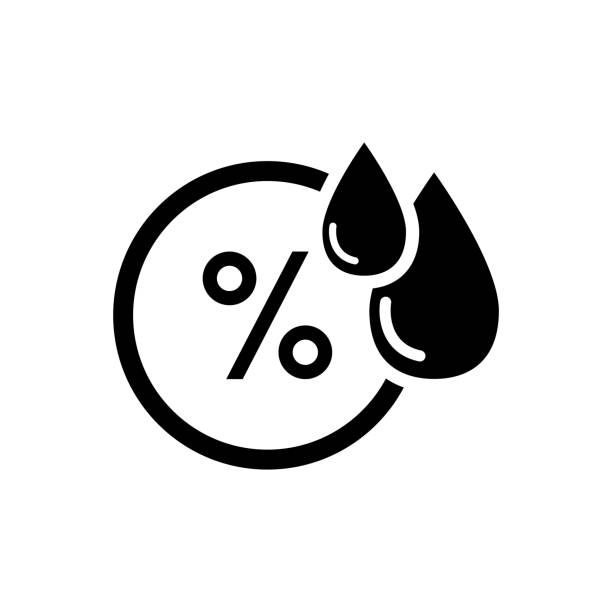 Humidity icon, Humidity weather Sensor, label sticker icon VECTOR ILLUSTRATION humidity stock illustrations