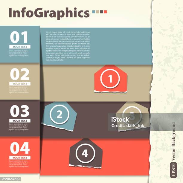 Modern Design Template With Infographics Stock Illustration - Download Image Now - Artist's Palette, Abstract, Advertisement