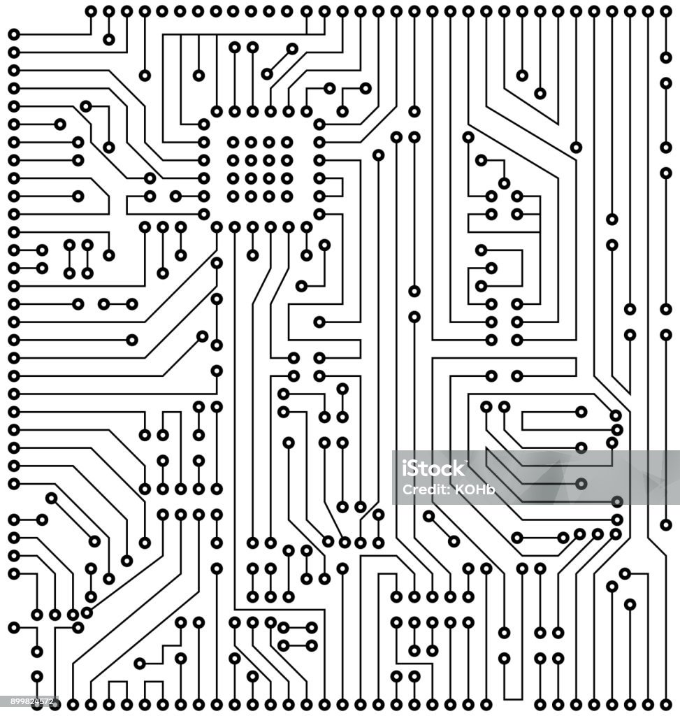 Small Circuit Texture Circuit Texture Digital Background Engineering Processing Stock ...