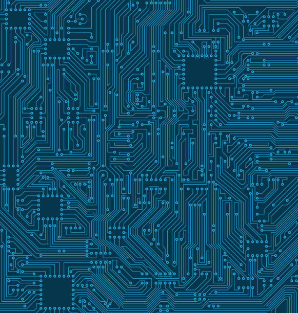 Digital Circuit Background. Texture of Processor, Motherboard Digital Circuit Background. Texture of Processor, Motherboard - Illustration Vector computer chip stock illustrations