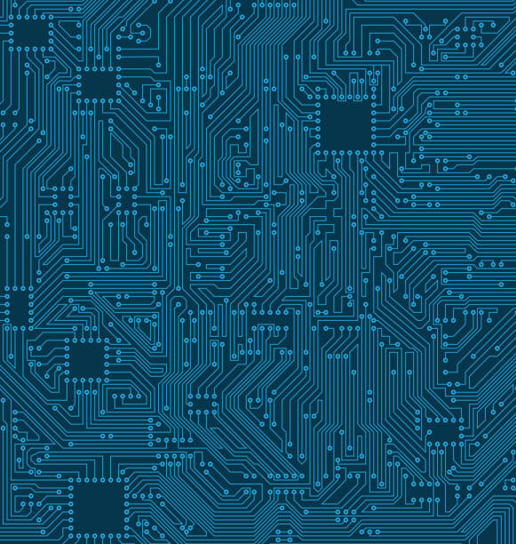 Digital Circuit Background. Texture of Processor, Motherboard Digital Circuit Background. Texture of Processor, Motherboard - Illustration Vector electric circuit symbols stock illustrations
