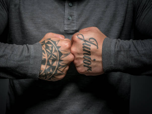 Closeup On A Maori Man Shoing The Tattos In His Hands Stock Photo -  Download Image Now - iStock