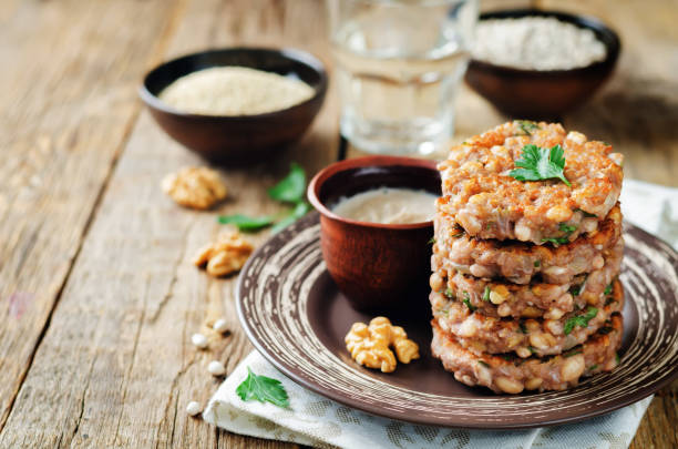 istock Quinoa walnuts White Beans Parsley Burgers 899857184
